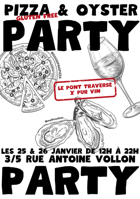 Soirée PIZZA & HUÎTRES - LE PONT TRAVERSÉ 12ème