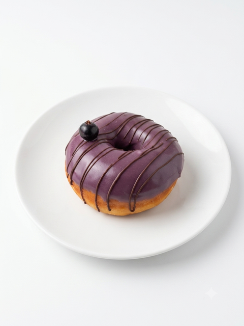 Donut with chocolate topping