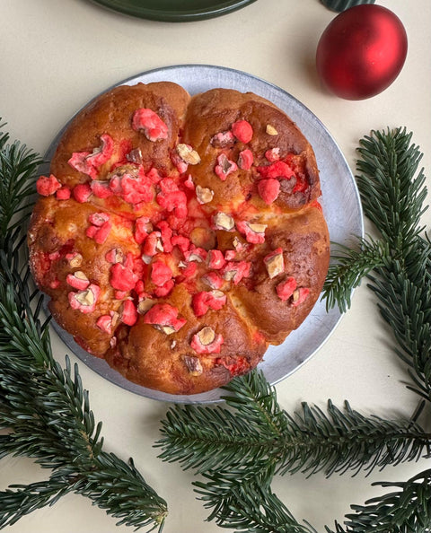 Brioche aux pralines roses