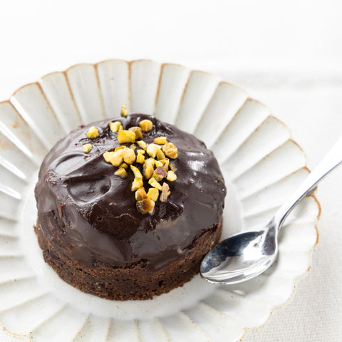 Chocolate &amp; pistachio vegan cake